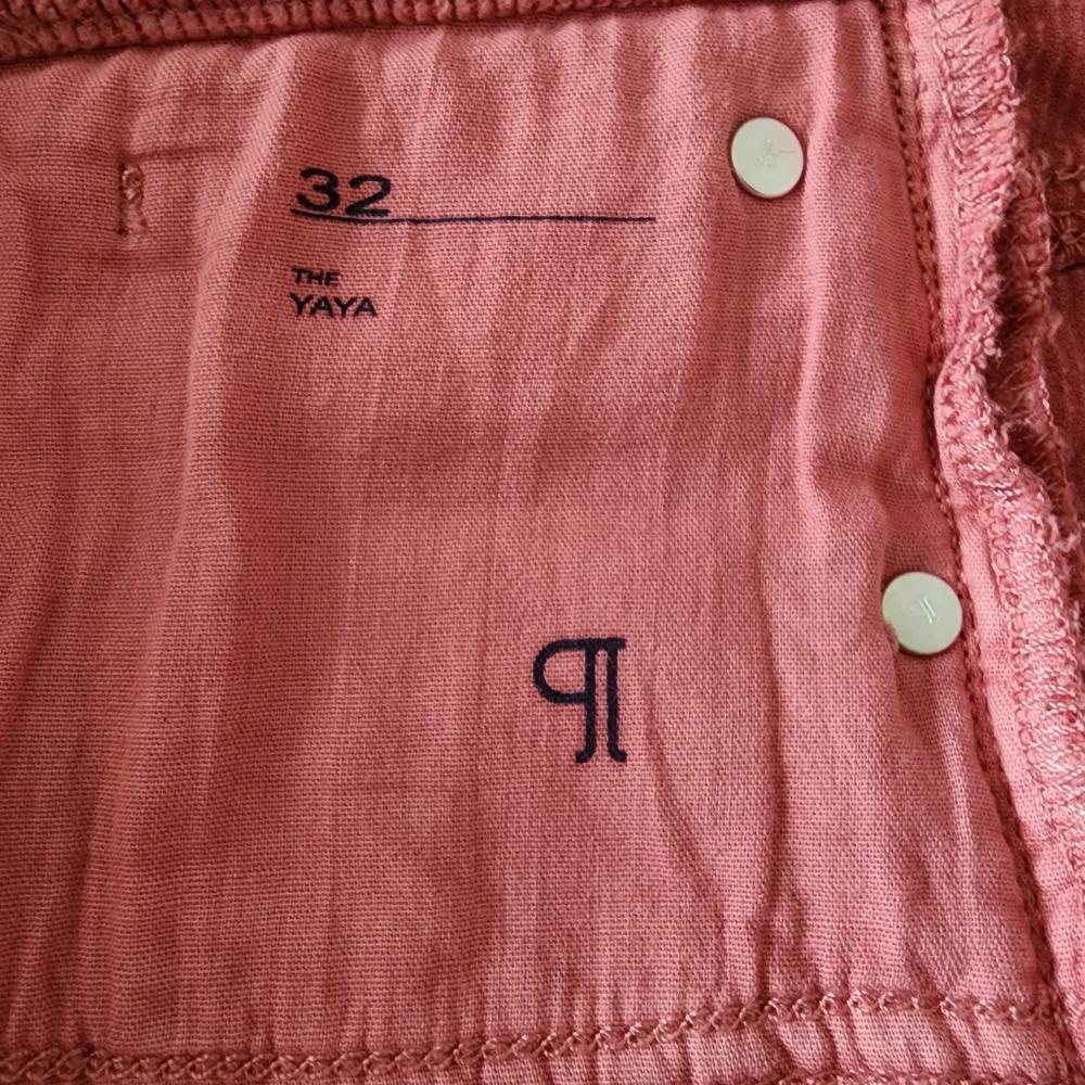 Anthropologie Pilcro The Yaya Mid Rise Crop Flare Corduroy Jeans Pink 32 Boho - Picture 7 of 11